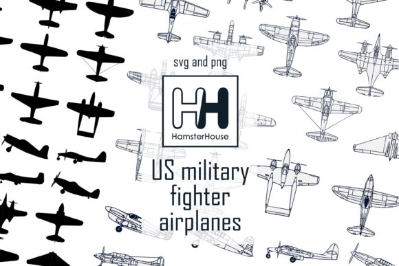 32 Types US Military Fighter Airplanes Graphics