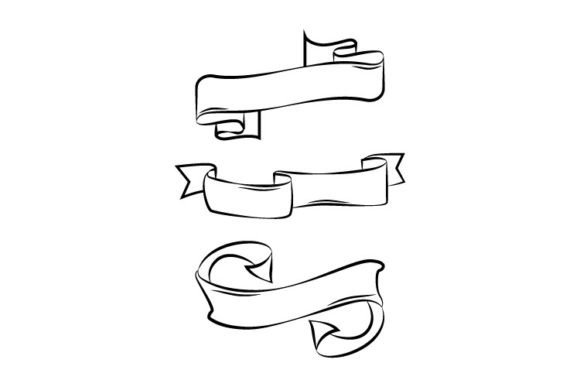Banner Ribbon Outline Graphics: Decorative Elements for Real Publishing