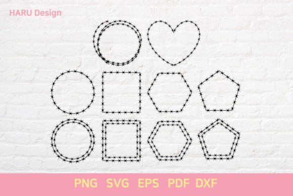 Barbed Wire Shape: Decorative Elements for Bold Brand Graphics