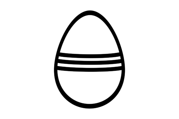 Black Egg Outline SVG: Decorative Elements in Graphics