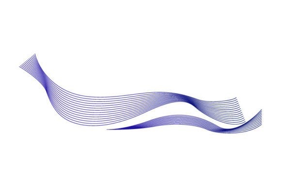 Blue Dynamic Lines Design Vector: Graphics & Decorative Elements