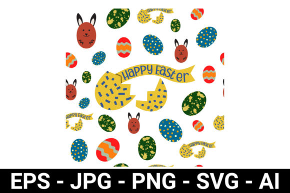Easter Seamless Pattern for Background: Graphics & Patterns Review