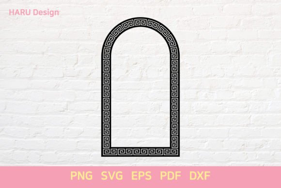 Greek Arch Frame: Decorative Elements & Graphics