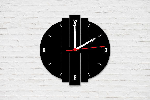Laser Cut Decorative Wall Clock SVG