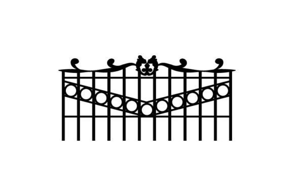 Metal Fence Clipart Design Vector Isolat