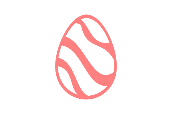 Pink Easter Egg Outline SVG