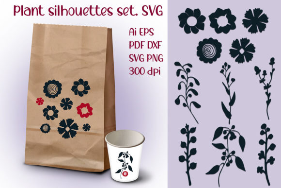 Plant Silhouettes Set. SVG: A Designer’s Embroidery Review