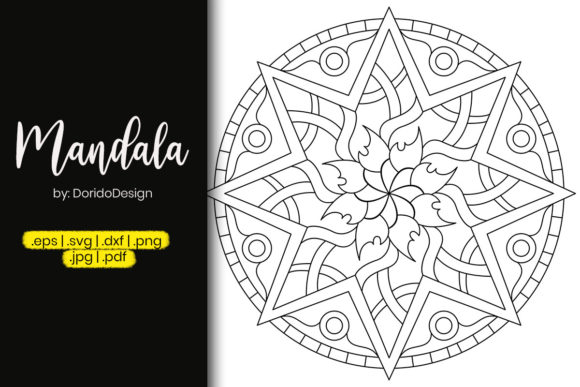Star Mandala Coloring Page - Vol 23: Graphics & Coloring Pages Amp
